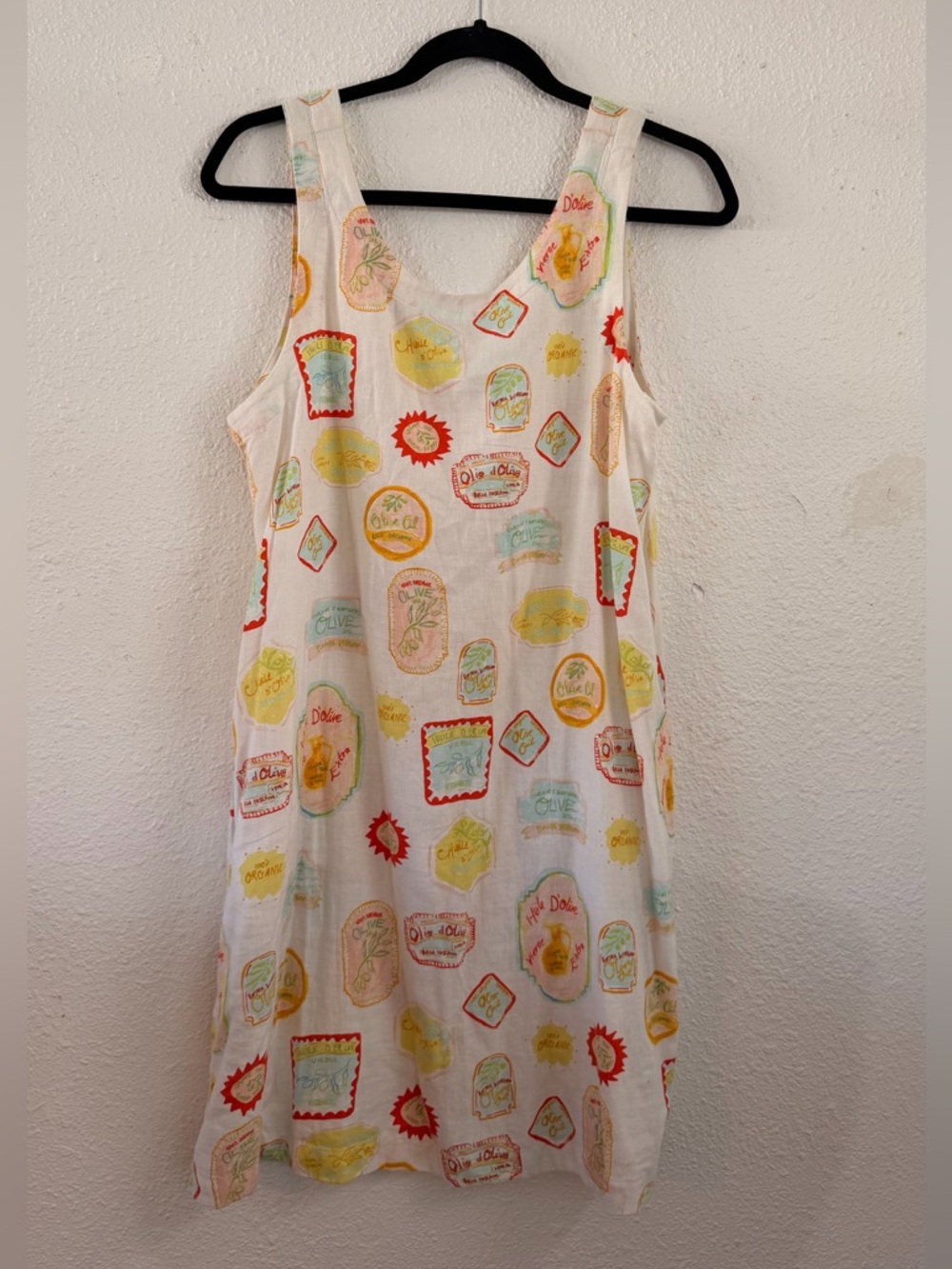 Vacation Tank Dress with Multicolor Italy inspired graphics